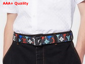 LV Shape 40mm Reversible Belt Multicoloured LV Graffiti Monogram Canvas M0637V Replica