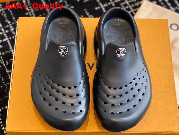 LV Shark Clog in Black EVA Rubber 1ABSN8 Replica