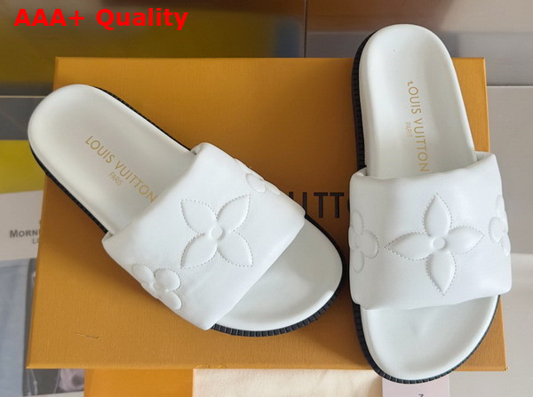 LV Shore Flat Comfort Mule in Black Calf Leather Replica
