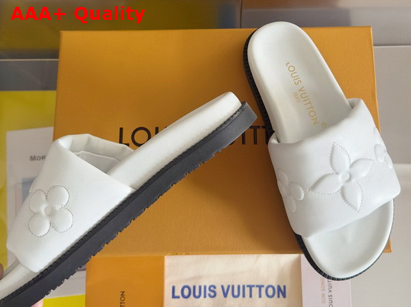 LV Shore Flat Comfort Mule in Black Calf Leather Replica