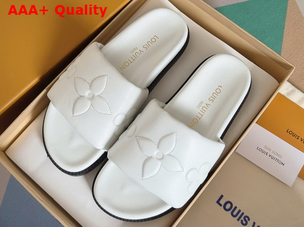 LV Shore Flat Comfort Mule in Black Calf Leather Replica