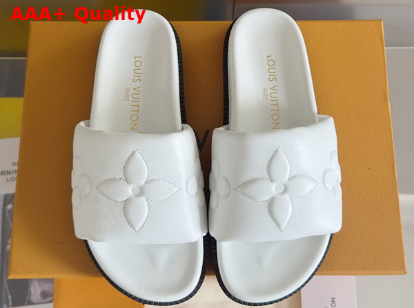 LV Shore Flat Comfort Mule in Black Calf Leather Replica
