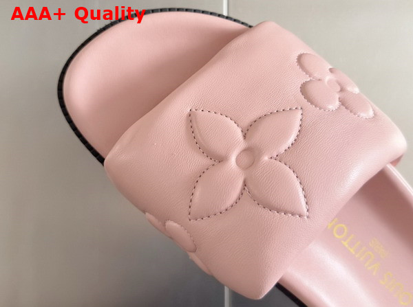 LV Shore Flat Comfort Mule in Light Pink Calf Leather 1AD874 Replica