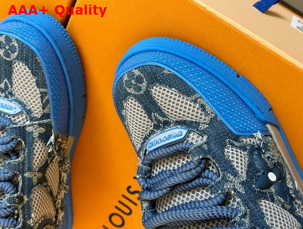 LV Skate Sneaker Blue Swarovski Crystals and Monogram Denim 1ABMHB Replica