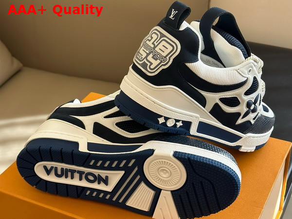 LV Skate Sneaker in Navy Blue Mix of Materials 1ACF1O Replica