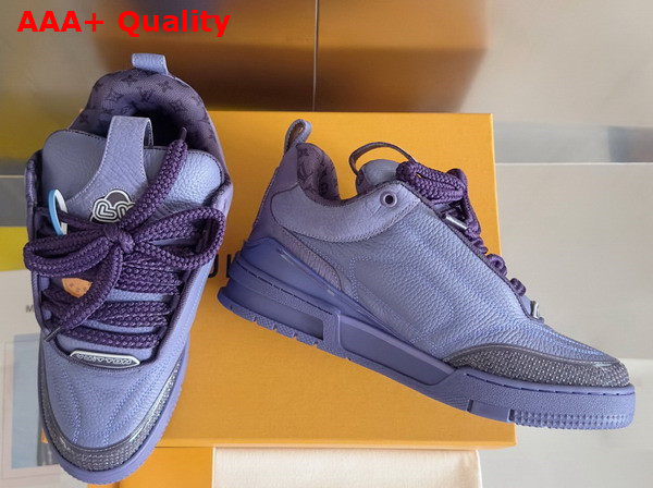 LV Skate Sneaker in Purple Grained Calf Leather 1ADG8P Replica