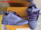 LV Skate Sneaker in Purple Grained Calf Leather 1ADG8P Replica