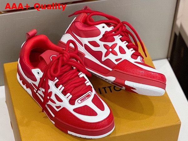 LV Skate Sneaker in Red Mix of Materials 1AARS4 Replica