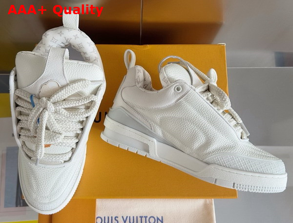 LV Skate Sneaker in White Grained Calf Leather 1ADG7N Replica