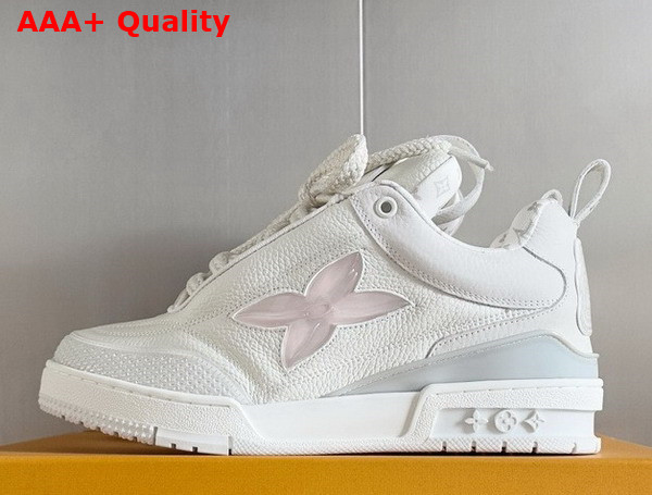 LV Skate Sneaker in White Grained Calf Leather 1ADG7N Replica