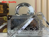 LV Ski Valisette Tresor in Silver Monogram Coated Canvas M12797 Replica