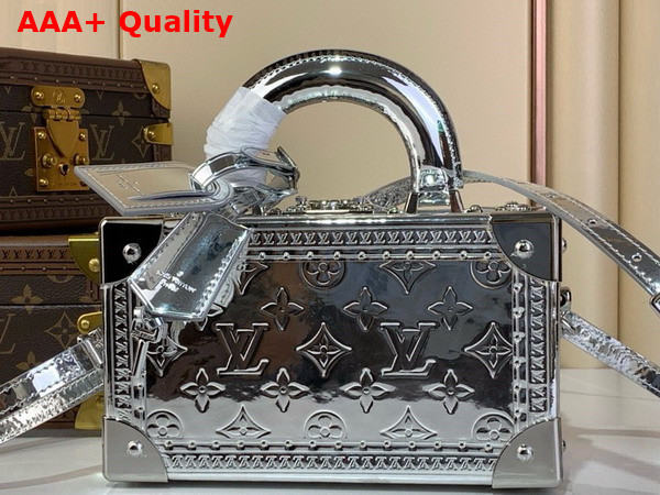 LV Ski Valisette Tresor in Silver Monogram Coated Canvas M12797 Replica