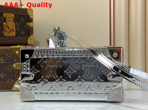 LV Ski Valisette Tresor in Silver Monogram Coated Canvas M12797 Replica