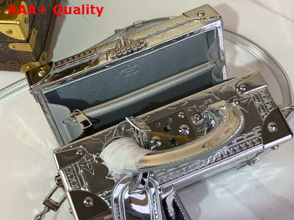 LV Ski Valisette Tresor in Silver Monogram Coated Canvas M12797 Replica