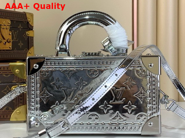 LV Ski Valisette Tresor in Silver Monogram Coated Canvas M12797 Replica