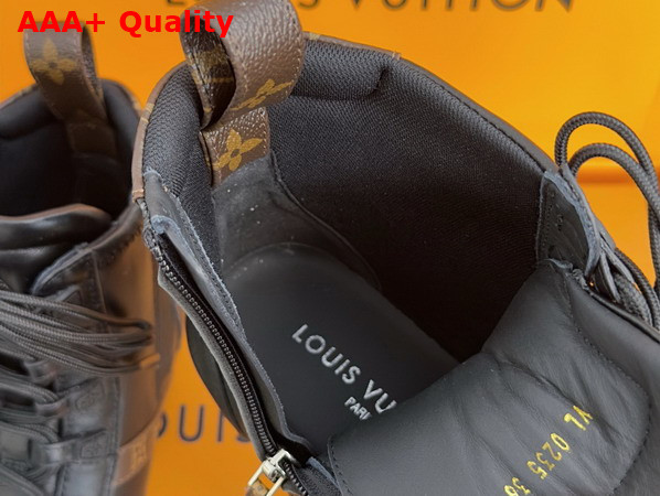 LV Sneakerina Ankle Boot in Black Calf Leather and Monogram Canvas Replica