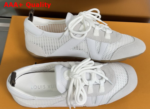 LV Sneakerina Ecru White Mix of Materials 1AK59J Replica