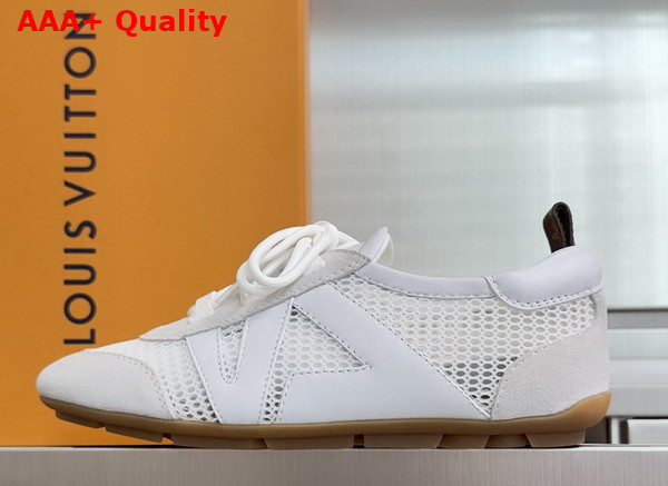 LV Sneakerina Ecru White Mix of Materials 1AK59J Replica