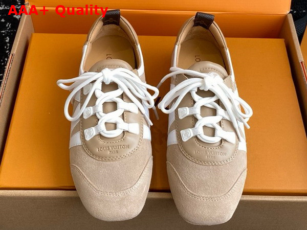 LV Sneakerina Hazelnut Brown Suede Calf Leather 1AHNFA Replica