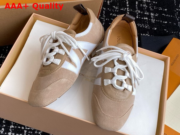 LV Sneakerina Hazelnut Brown Suede Calf Leather 1AHNFA Replica