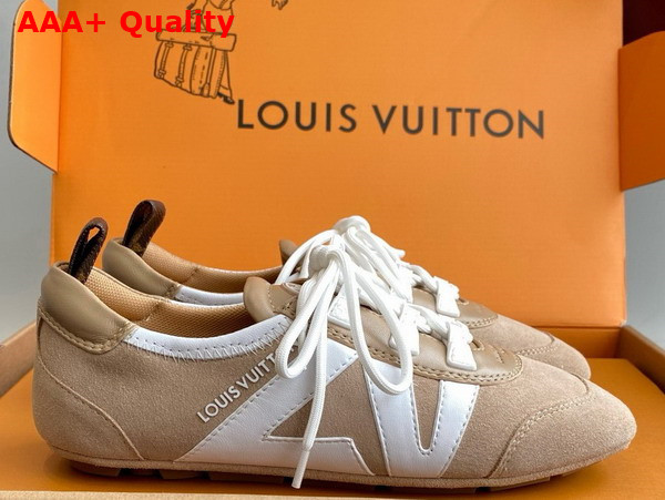 LV Sneakerina Hazelnut Brown Suede Calf Leather 1AHNFA Replica