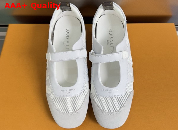 LV Sneakerina Mary Jane White Mix of Materials 1AK5BR Replica