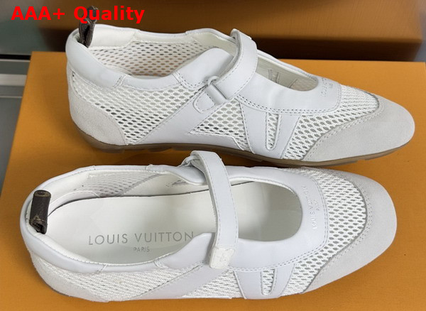 LV Sneakerina Mary Jane White Mix of Materials 1AK5BR Replica