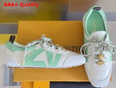 LV Sneakerina Mint Green Mix of Materials Replica