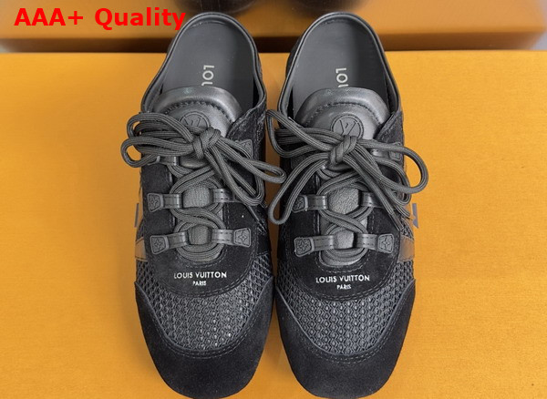 LV Sneakerina Open Back Black Mix of Materials Replica