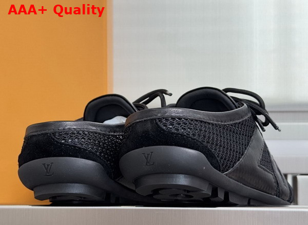 LV Sneakerina Open Back Black Mix of Materials Replica