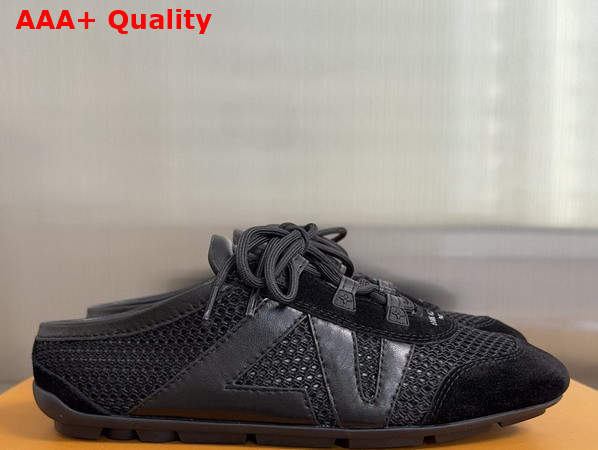 LV Sneakerina Open Back Black Mix of Materials Replica