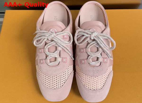 LV Sneakerina Open Back Coral Mix of Materials Replica