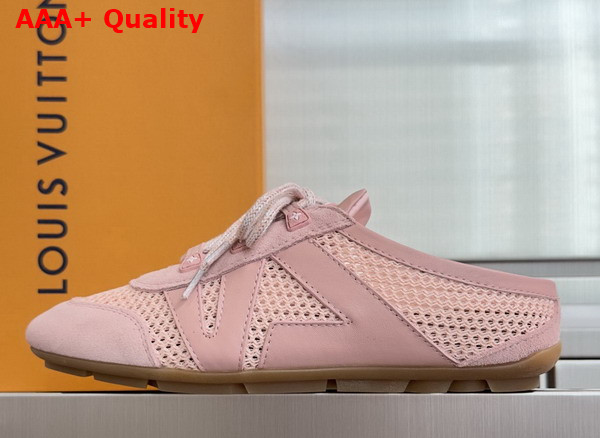 LV Sneakerina Open Back Coral Mix of Materials Replica