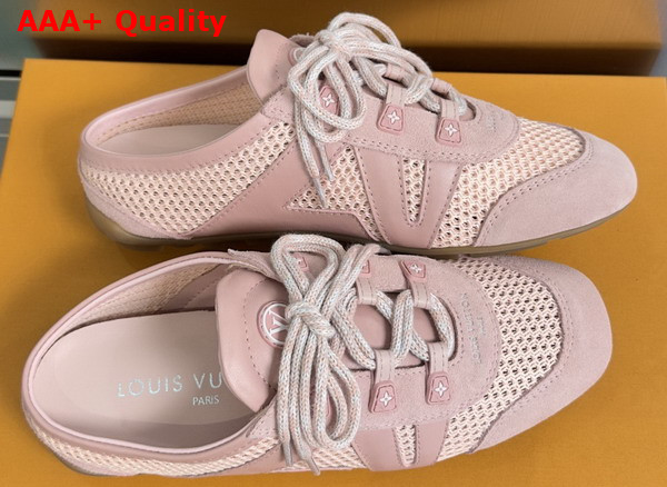 LV Sneakerina Open Back Coral Mix of Materials Replica