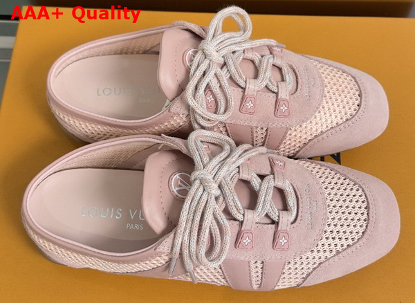 LV Sneakerina Open Back Coral Mix of Materials Replica