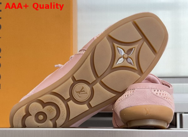 LV Sneakerina Open Back Coral Mix of Materials Replica