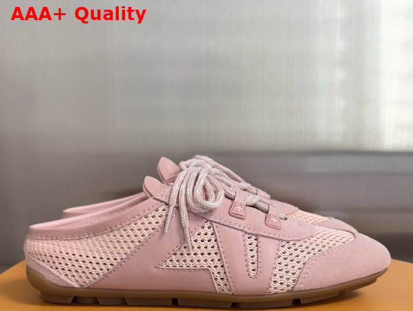 LV Sneakerina Open Back Coral Mix of Materials Replica