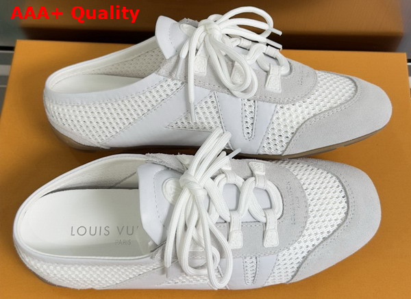 LV Sneakerina Open Back White Mix of Materials Replica