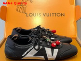 LV Sneakerina Sneaker Ballerina in Black Calf Leather Replica