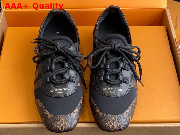 LV Sneakerina in Black Technical Satin and Monogram Canas 1AHNDI Replica