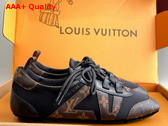 LV Sneakerina in Black Technical Satin and Monogram Canas 1AHNDI Replica