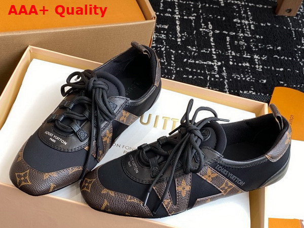 LV Sneakerina in Black Technical Satin and Monogram Canas 1AHNDI Replica