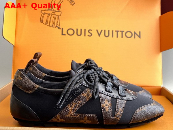 LV Sneakerina in Black Technical Satin and Monogram Canas 1AHNDI Replica