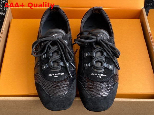 LV Sneakerina in Black and Silver Sequins 1AHND2 Replica