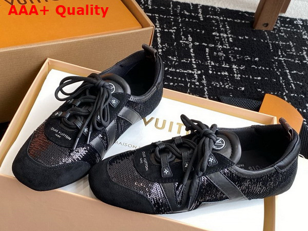 LV Sneakerina in Black and Silver Sequins 1AHND2 Replica