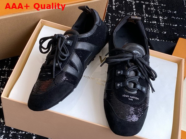 LV Sneakerina in Black and Silver Sequins 1AHND2 Replica
