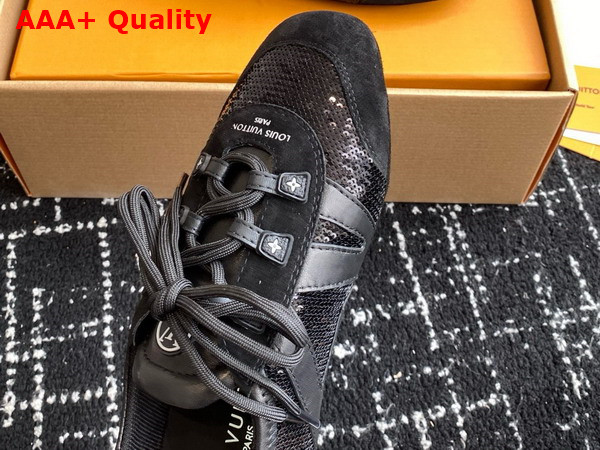 LV Sneakerina in Black and Silver Sequins 1AHND2 Replica
