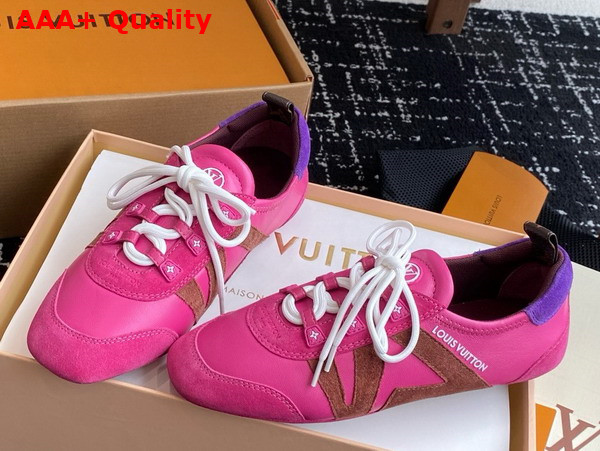 LV Sneakerina in Fuchsia Pink Mix of Materials 1AHNEE Replica