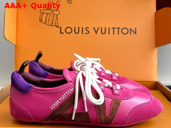 LV Sneakerina in Fuchsia Pink Mix of Materials 1AHNEE Replica