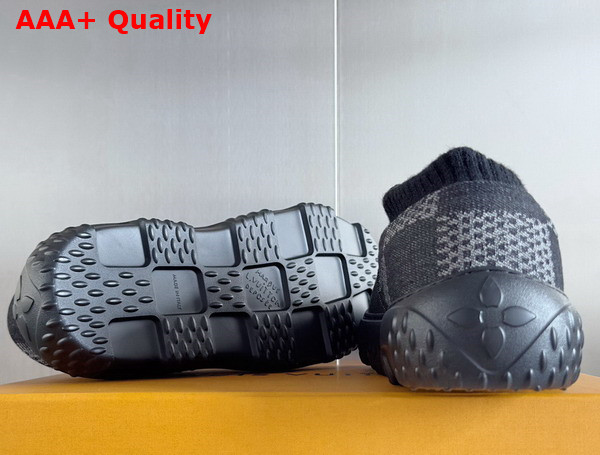 LV Space Lander Slip On Sneaerk in Black Damier Denim 1ACVQD Replica